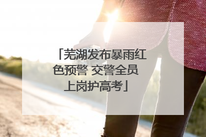 芜湖发布暴雨红色预警 交警全员上岗护高考