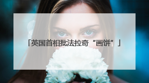 英国首相批法拉奇“画饼”