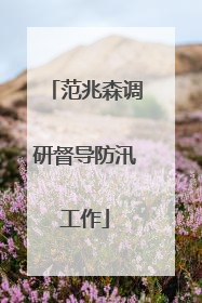 范兆森调研督导防汛工作
