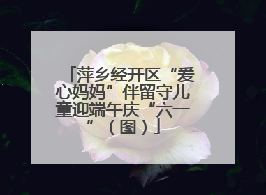 萍乡经开区“爱心妈妈”伴留守儿童迎端午庆“六一”（图）