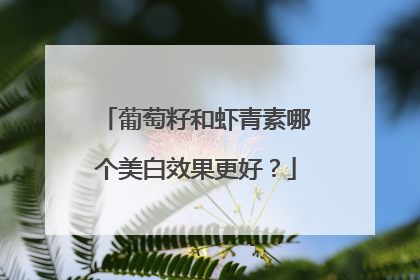 葡萄籽和虾青素哪个美白效果更好？