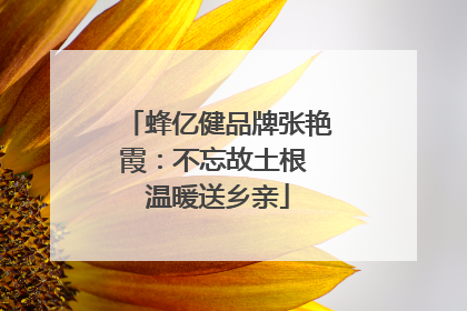 蜂亿健品牌张艳霞：不忘故土根 温暖送乡亲