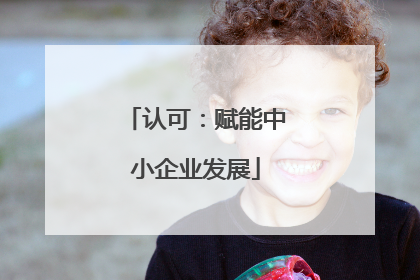 认可：赋能中小企业发展
