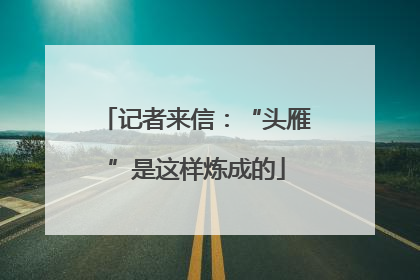 记者来信：“头雁”是这样炼成的