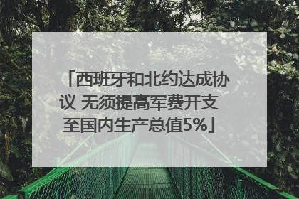 西班牙和北约达成协议 无须提高军费开支至国内生产总值5%
