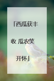 西瓜获丰收 瓜农笑开怀