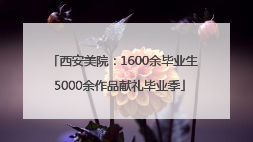 西安美院：1600余毕业生5000余作品献礼毕业季