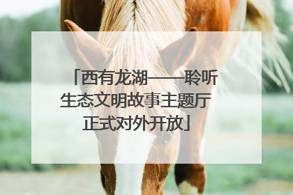 西有龙湖——聆听生态文明故事主题厅正式对外开放