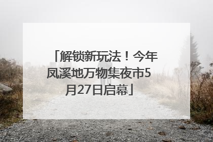 解锁新玩法！今年凤溪地万物集夜市5月27日启幕