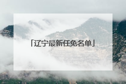 辽宁最新任免名单