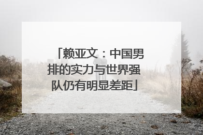 赖亚文：中国男排的实力与世界强队仍有明显差距