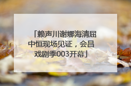 赖声川谢娜海清屈中恒现场见证，会昌戏剧季003开幕
