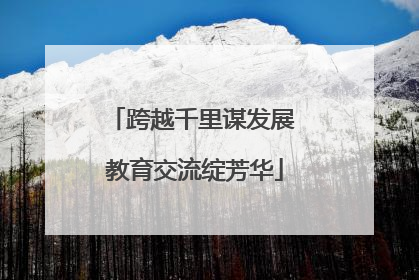 跨越千里谋发展 教育交流绽芳华