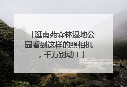 逛南苑森林湿地公园看到这样的照相机，千万别动！