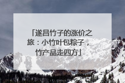 遂昌竹子的涨价之旅：小竹叶包粽子，竹产品走四方