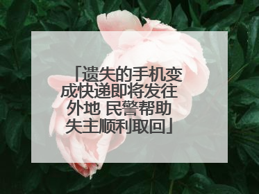 遗失的手机变成快递即将发往外地 民警帮助失主顺利取回