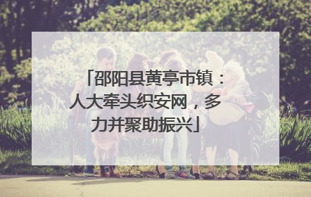 邵阳县黄亭市镇：人大牵头织安网，多力并聚助振兴