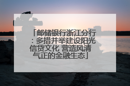 邮储银行浙江分行：多措并举建设阳光信贷文化 营造风清气正的金融生态