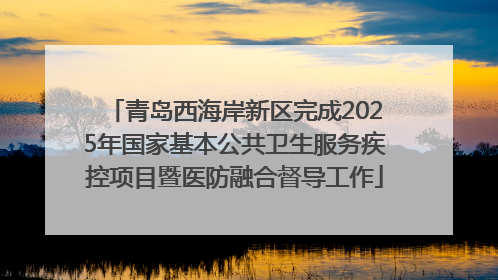 青岛西海岸新区完成2025年国家基本公共卫生服务疾控项目暨医防融合督导工作