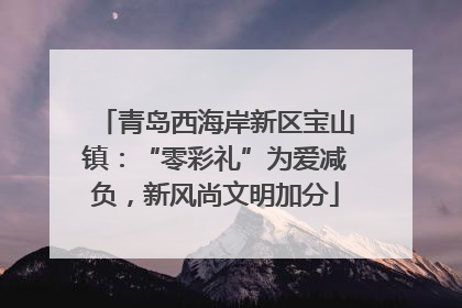 青岛西海岸新区宝山镇：“零彩礼”为爱减负，新风尚文明加分