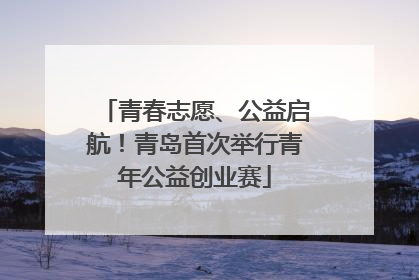 青春志愿、公益启航！青岛首次举行青年公益创业赛