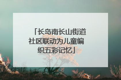 长岛南长山街道社区联动为儿童编织五彩记忆