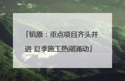 镇原：重点项目齐头并进 夏季施工热潮涌动