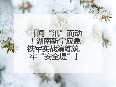 闻“汛”而动！湖南新宁应急铁军实战演练筑牢“安全堤”