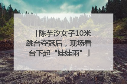 陈芋汐女子10米跳台夺冠后，现场看台下起“娃娃雨”