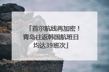 首尔航线再加密！青岛往返韩国航班日均达39班次