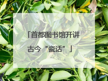 首都图书馆开讲古今“瓷话”