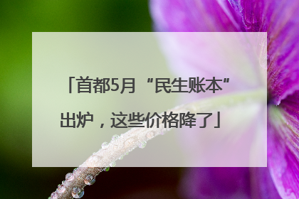 首都5月“民生账本”出炉，这些价格降了