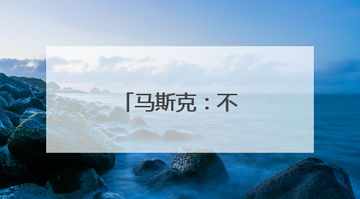 马斯克：不想做替罪羊