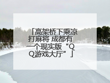 高架桥下乘凉打麻将 成都有一个现实版“QQ游戏大厅”