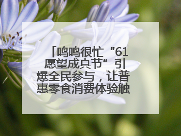鸣鸣很忙“61 愿望成真节”引爆全民参与，让普惠零食消费体验触手可及
