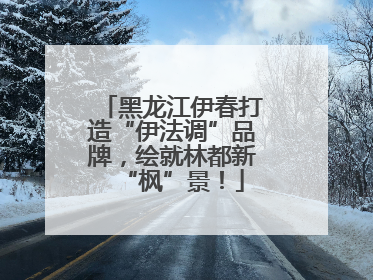 黑龙江伊春打造“伊法调”品牌，绘就林都新“枫”景！