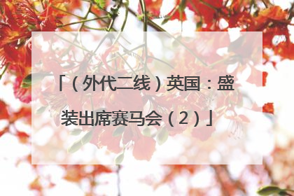 （外代二线）英国：盛装出席赛马会（2）