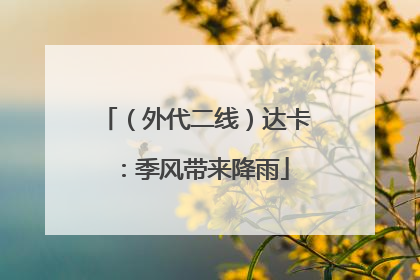 （外代二线）达卡：季风带来降雨