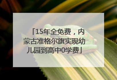 15年全免费，内蒙古准格尔旗实现幼儿园到高中0学费