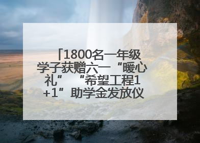 1800名一年级学子获赠六一“暖心礼” “希望工程1+1”助学金发放仪式在川举行