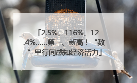 2.5%、116%、12.4%……第一、新高！“数”里行间感知经济活力