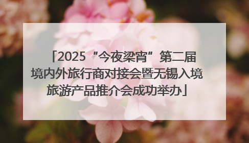 2025“今夜梁宵”第二届境内外旅行商对接会暨无锡入境旅游产品推介会成功举办