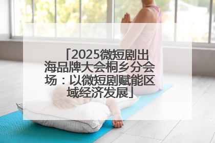 2025微短剧出海品牌大会桐乡分会场：以微短剧赋能区域经济发展