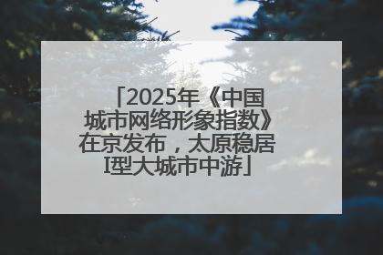 2025年《中国城市网络形象指数》在京发布，太原稳居I型大城市中游