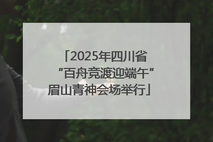 2025年四川省“百舟竞渡迎端午”眉山青神会场举行