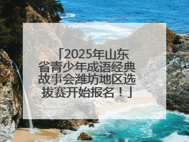 2025年山东省青少年成语经典故事会潍坊地区选拔赛开始报名！