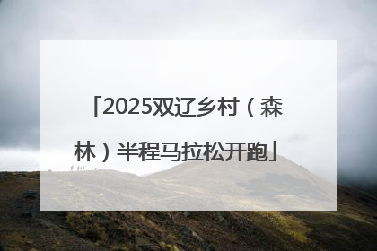 2025双辽乡村（森林）半程马拉松开跑
