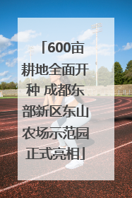600亩耕地全面开种 成都东部新区东山农场示范园正式亮相