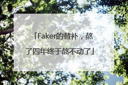 Faker的替补，熬了四年终于熬不动了